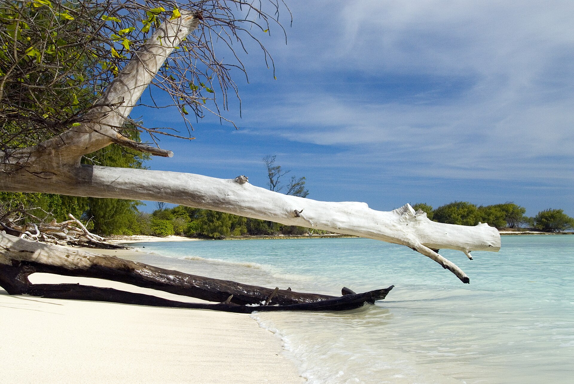 White sand beach on Desroches Island