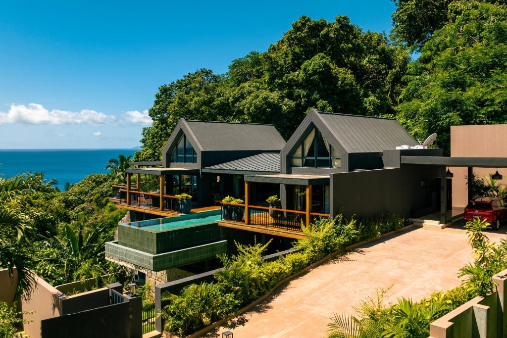 Maison Gaia Seychelles - staffed 5BR villa, infinity pool, ocean & sunset view, Seychelles: property photograph