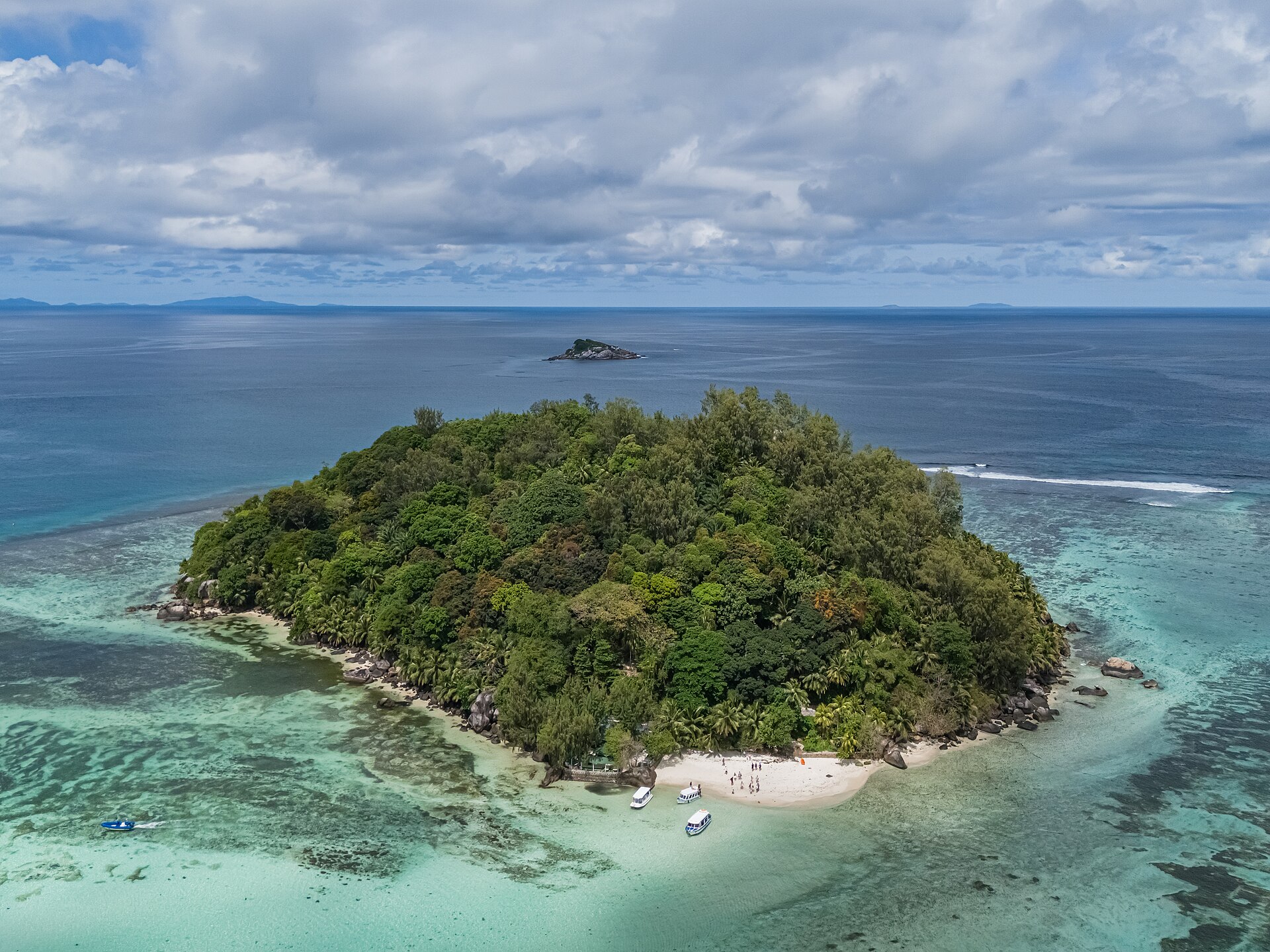 An island in the Ste Anne Marine National Park off Mahé